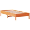 Image de vidaXL Lit en bois massif sans matelas pin brun cireux 100x200