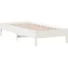 Image de vidaXL Lit en pin massif sans matelas blanc 90x200 cm