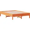 Image de vidaXL Lit en bois massif sans matelas pin brun cireux 135x190 cm
