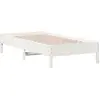 Image de vidaXL Lit en pin massif sans matelas blanc 90x190 cm