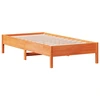 Image de vidaXL Lit en bois massif sans matelas pin brun cireux 90x190 cm