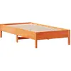 Image de vidaXL Lit en bois massif sans matelas pin brun cireux 75x190 cm