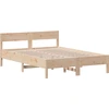 Image de vidaXL Lit en bois massif sans matelas 160x200 cm pin