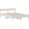 Image de vidaXL Lit en bois massif sans matelas blanc 160x200 pin
