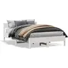 Image de vidaXL Lit en pin massif sans matelas blanc 140x200 cm