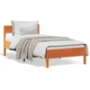 Image de vidaXL Lit en bois massif sans matelas pin brun cireux 100x200