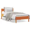Image de vidaXL Lit en bois massif sans matelas pin brun cireux 90x200