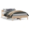 Image de vidaXL Lit en bois massif sans matelas 135x190 cm pin