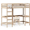 Image de vidaXL Lit surélevé avec bureau 90x190 cm pin massif