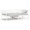 Image de vidaXL Lit de jour sans matelas Blanc 90x200 cm Pin massif