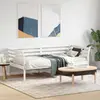 Image de vidaXL Lit de jour sans matelas Blanc 75x190 cm Pin massif