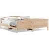 Image de vidaXL Lit en bois massif sans matelas 200x200 cm pin