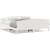 Image de vidaXL Lit en bois massif sans matelas Blanc 180x200 cm pin