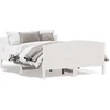Image de vidaXL Lit en bois massif sans matelas blanc 160x200 pin