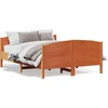 Image de vidaXL Lit en bois massif sans matelas pin brun cireux 150x200 cm