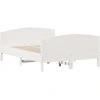 Image de vidaXL Lit en pin massif sans matelas blanc 140x200 cm