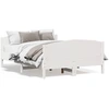 Image de vidaXL Lit en bois massif sans matelas Blanc 120x200 cm pin