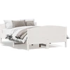 Image de vidaXL Lit en bois massif sans matelas Blanc 140x190 cm pin
