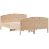 Image de vidaXL Lit en bois massif sans matelas 135x190 cm pin