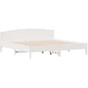 Image de vidaXL Lit en bois massif sans matelas Blanc 180x200 cm pin