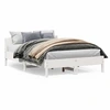 Image de vidaXL Lit en bois massif sans matelas blanc 160x200 pin