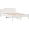 Image de vidaXL Lit en pin massif sans matelas blanc 150x200 cm