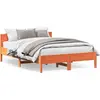 Image de vidaXL Lit en bois massif sans matelas pin brun cireux 150x200 cm