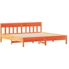 Image de vidaXL Lit en bois massif, sans matelas, en pin brun cireux 180x200