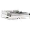 Image de vidaXL Lit en bois massif sans matelas Blanc 180x200 cm pin