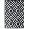 Image de vidaXL Tapis d'extérieur ARAKIL blanc et noir 140x200 cm PP