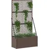 Image de vidaXL Treillis de jardin marron 70 x 30 x 135 cm Métal