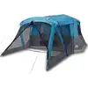 Image de vidaXL Tente de camping avec auvent 4 personnes bleue étanche à l'eau