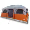 Image de vidaXL Tente familiale pour 10 personnes Gris Étanche