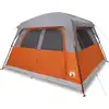 Image de vidaXL Tente familiale pour 6 personnes Orange Étanche