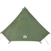 Image de vidaXL Tipi tente familiale 8 personnes vert imperméable