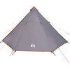 Image de vidaXL Tipi tente familiale 8 personnes Gris et orange Étanche