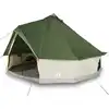 Image de vidaXL Tipi tente familiale 8 personnes vert imperméable