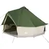 Image de vidaXL Tipi tente familiale 10 personnes vert imperméable