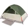 Image de vidaXL Tente de camping dôme 3 personnes Vert Étanche