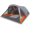 Image de vidaXL Tente de camping 4 personnes grise et orange étanche à l'eau
