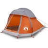 Image de vidaXL Tente de camping dôme 1 personne Gris et orange Imperméable à l'eau
