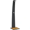 Image de vidaXL Douche de jardin noire 55x60x224 cm Poly rotin et bois d'acacia