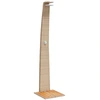 Image de vidaXL Douche de jardin beige 55x60x224 cm Poly rotin et bois d'acacia