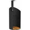 Image de vidaXL Douche de jardin noire 100x100x241,5 cm Poly rotin bois d'acacia