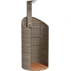 Image de vidaXL Douche de jardin Gris 100x100x241,5 cm Poly rotin Bois d'acacia