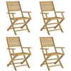 Image de vidaXL Chaises de jardin 4 pcs. Pliable 54,5x61,5x86,5cm bois massif acacia