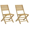 Image de vidaXL Chaises de jardin 2 pcs. Pliable 48,5x61,5x87 cm Bois massif Acacia