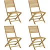 Image de vidaXL Chaises de jardin 4 pcs. Pliable 48,5x61,5x87 cm Bois massif Acacia