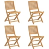 Image de vidaXL Chaises de jardin 4 pcs. Pliable 57x49x90 cm Bois massif Acacia