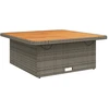 Image de vidaXL Table de jardin Gris 110x110x71 cm Poly rotin et bois d'acacia